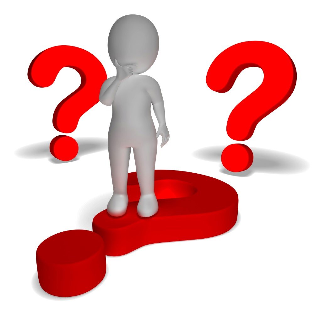 3d Person Standing on Top of a Red Cube with Question Marks Plays a Crucial or a Consultant.