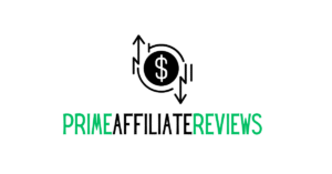 Logo for "prime Affiliate Reviews" Featuring a Dollar Symbol with Up and Down Arrows Above the Text; "prime" and "reviews" Are Green, "affiliate" is Black.