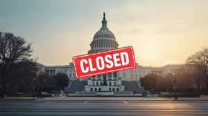 the Us Capitol Building with a Large Red “closed” Sign Overlaid on the Image, Highlighting a Government Shutdown and Prompting Viewers to Consider the Reasons Behind It. - Thomasrooney.com the Us Capitol Building with a Large Red “closed” Sign Overlaid on the Image, Highlighting a Government Shutdown and Prompting Viewers to Consider the Reasons Behind It.